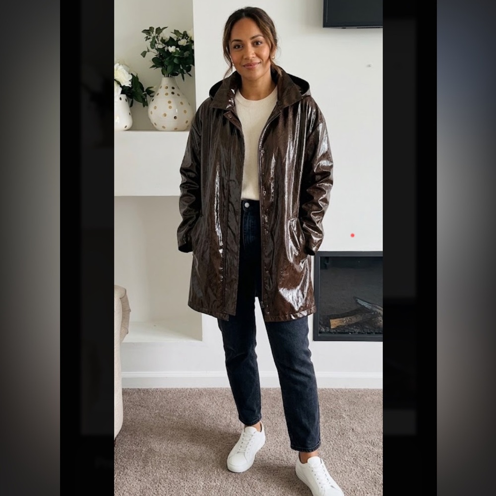 Nikki Jones Elegant Brown Women's Coat